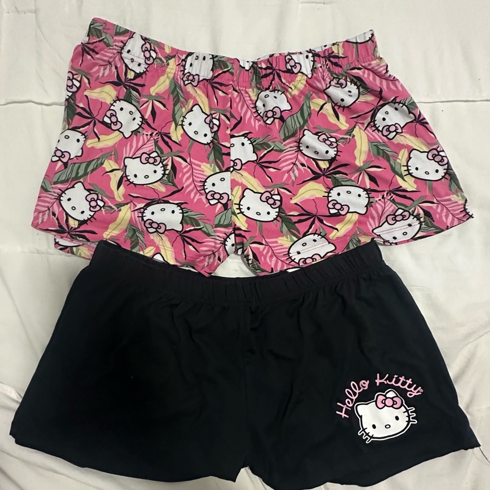 Hello Kitty Pink and Black Women’s Size Medium Pajama Shorts